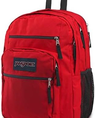 JanSport Laptop Backpack - Computer Bag with 2 Compartments, Ergonomic Shoulder Straps, 15” Laptop Sleeve, Haul Handle - Red Tape